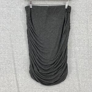 Max Studio Dress Womens Small Gray Strapless Ruched Bodycon